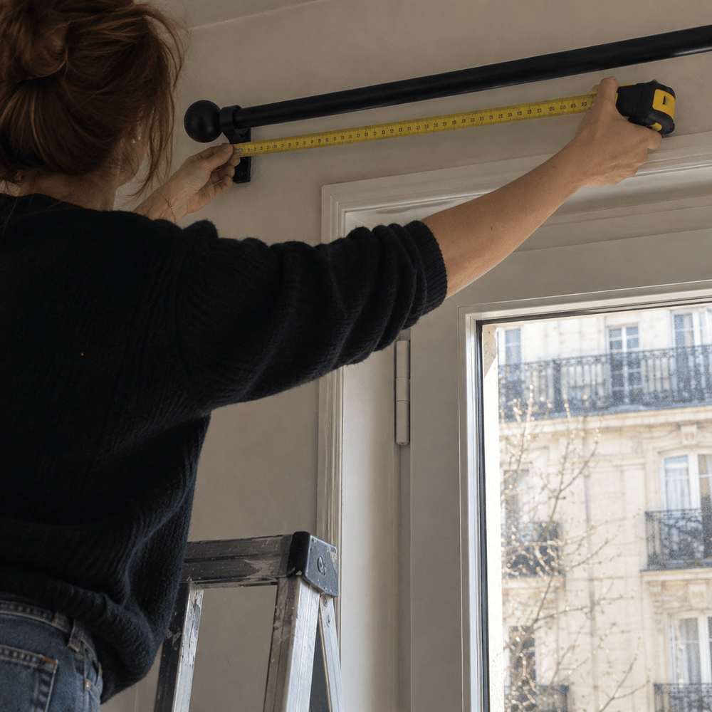 Mesurez la largeur de votre tringle