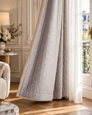 Doublure thermique matelassée du rideau occultant beige