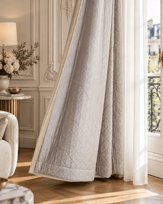 Doublure thermique matelassée du rideau occultant beige
